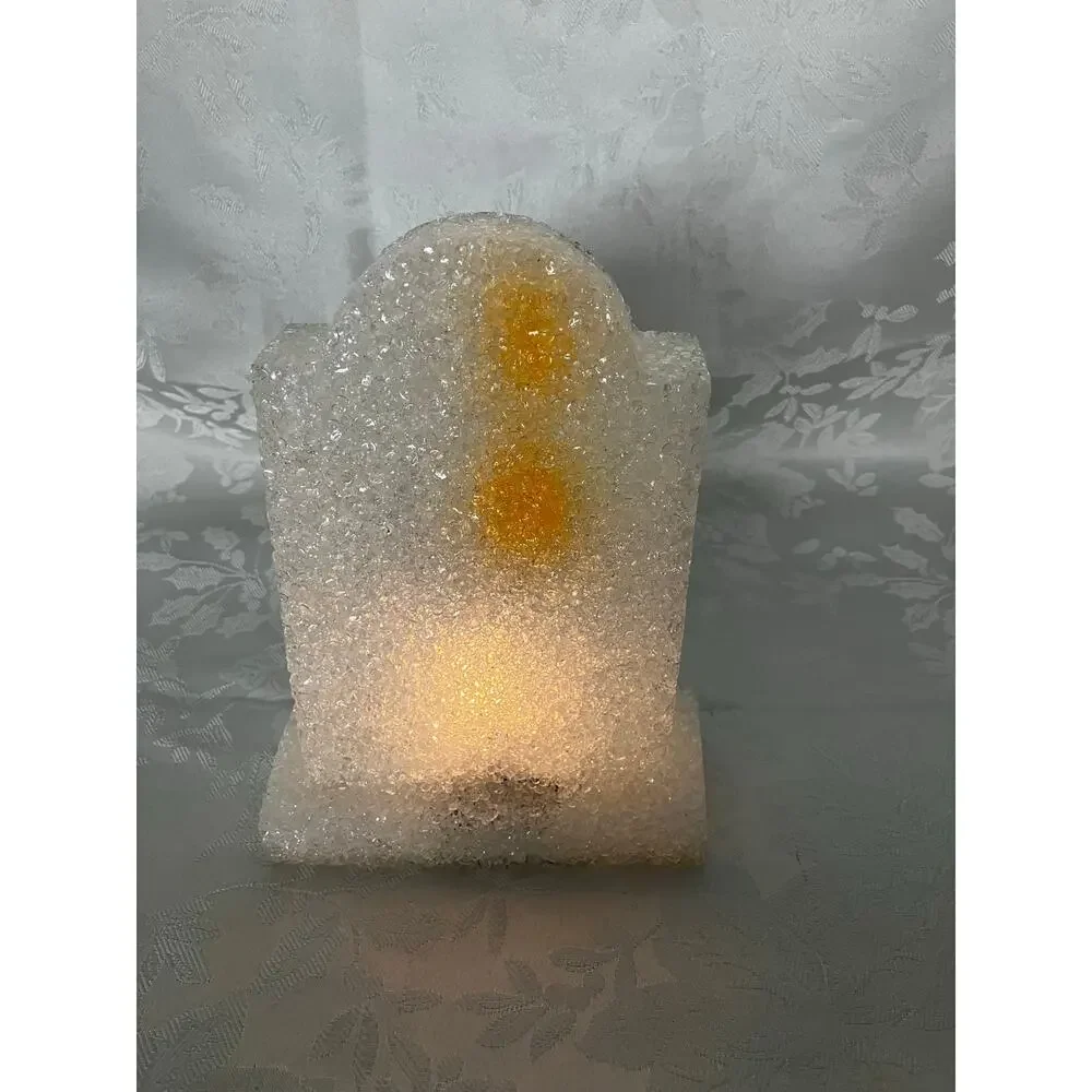 Light Up RIP Tombstone Popcorn Plastic Halloween Graveyard Decor Battery